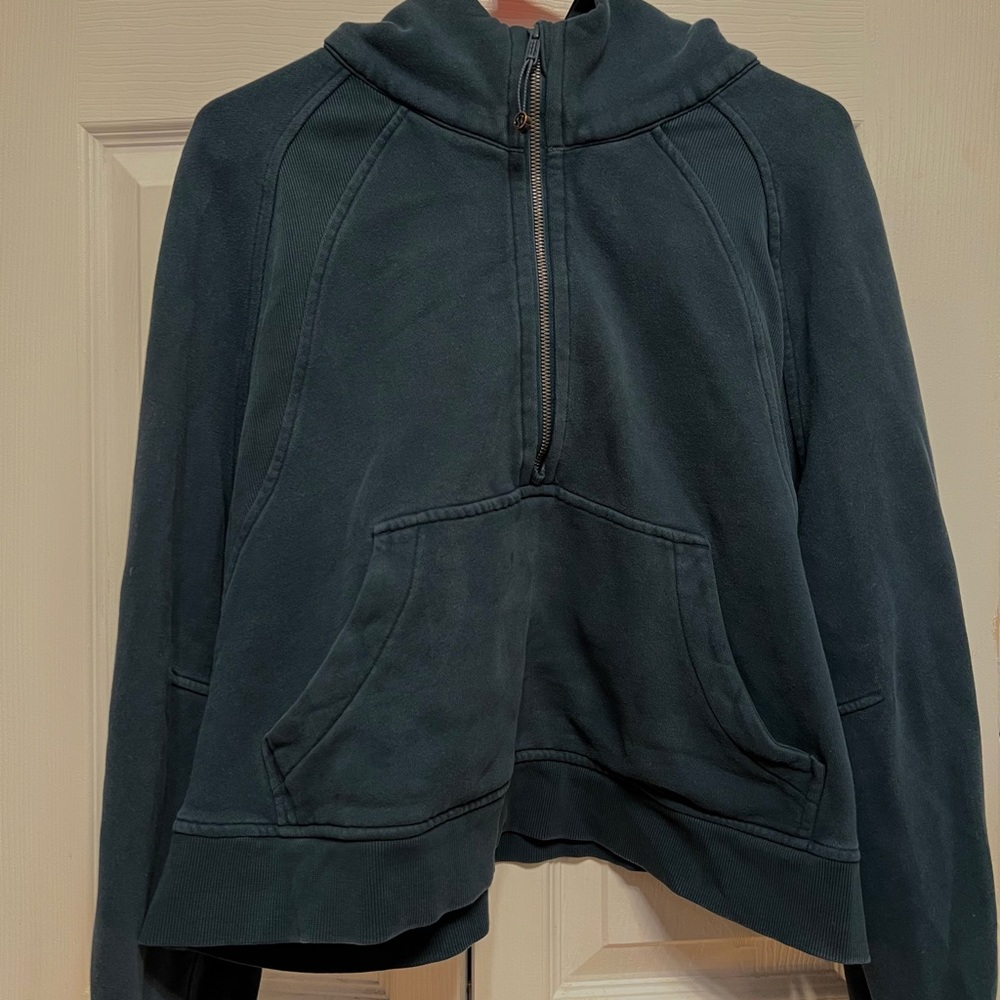 Lululemon Oversized Scuba Half Zip- bluish teal size  L/XL